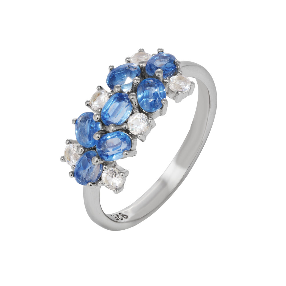 KYANITE AND TOPAZES RING