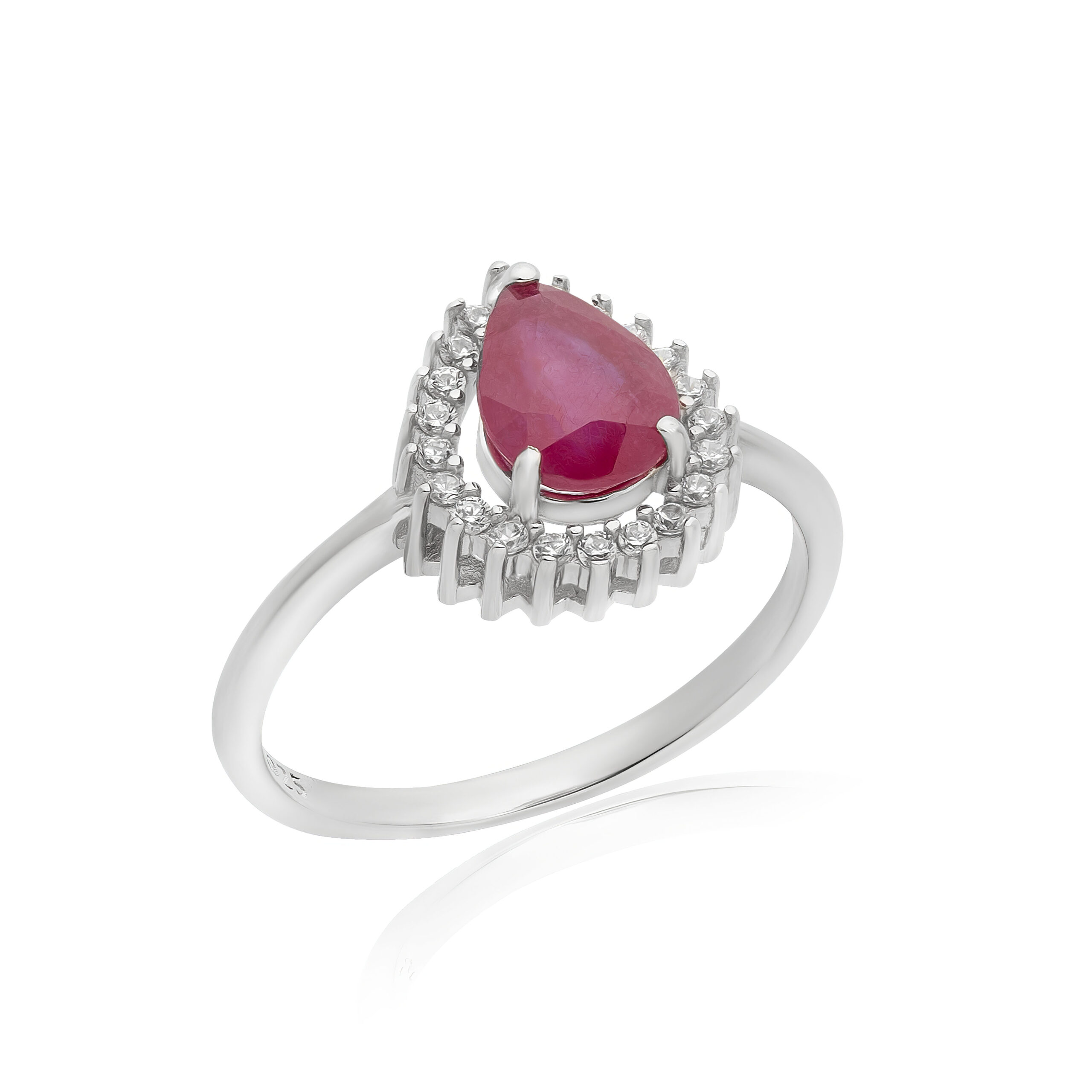 PEAR RUBY RING
