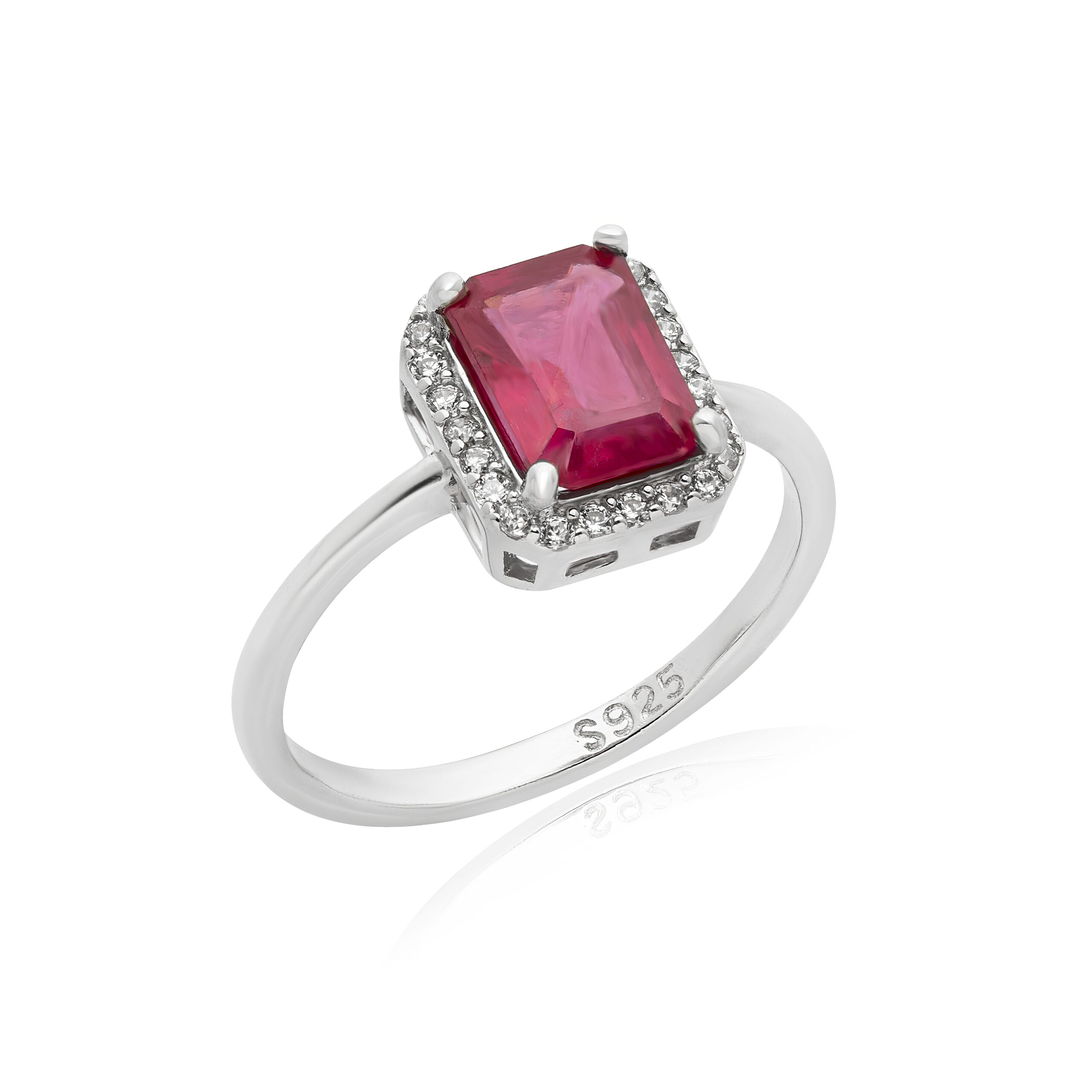 OCTAGON RUBY RING