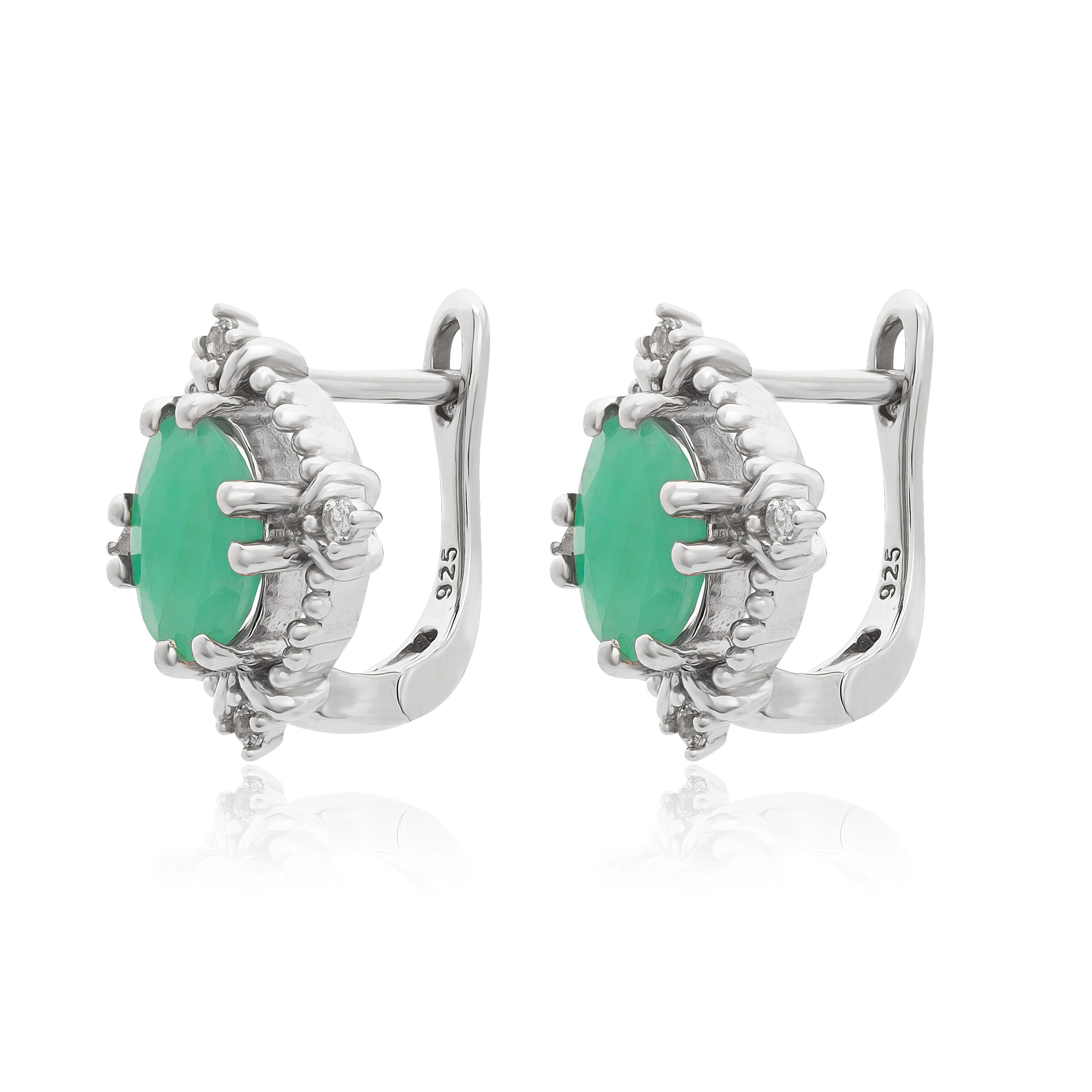 EMERALD & TOPAZES EARRINGS