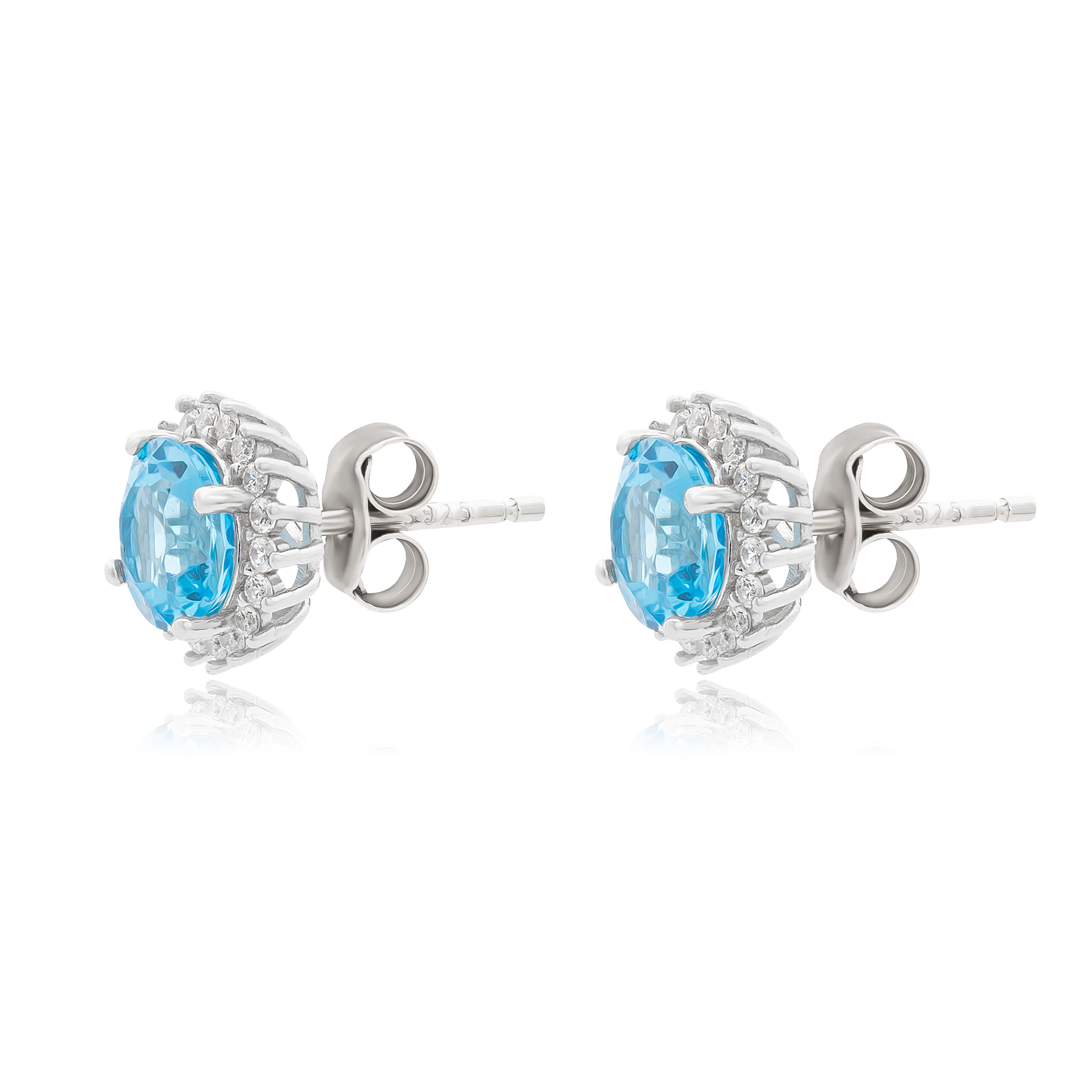 SWISS BLUE TOPAZ EARRINGS