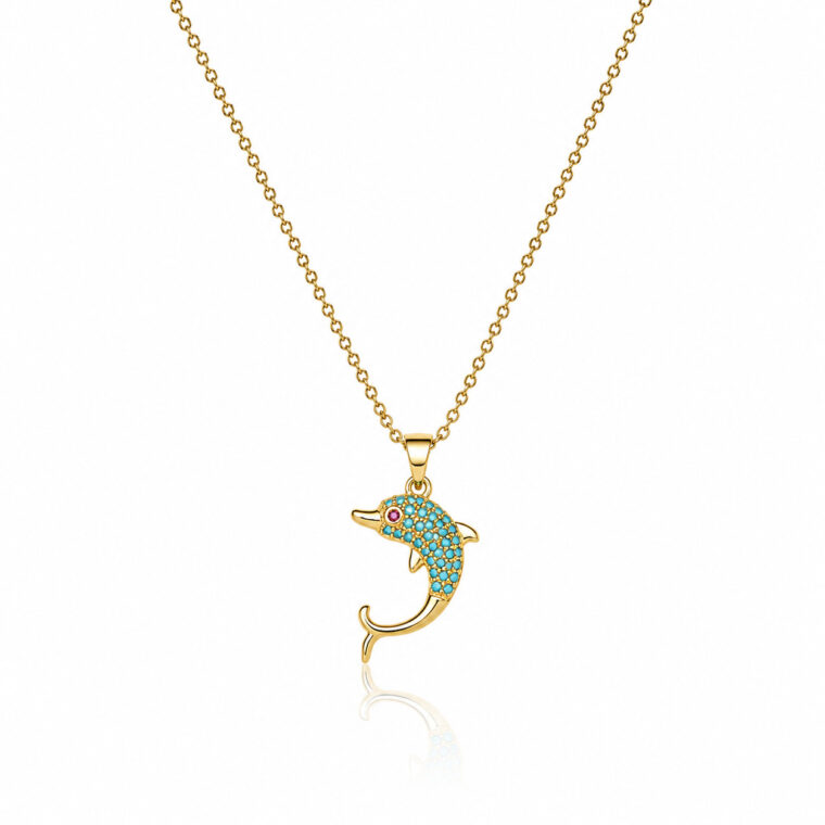 TURQUOISE DOLPHIN PENDANT