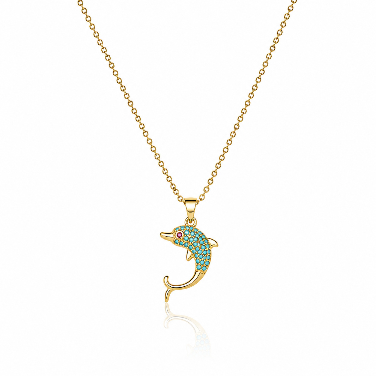 TURQUOISE DOLPHIN PENDANT TURQUOISE DOLPHIN PENDANT