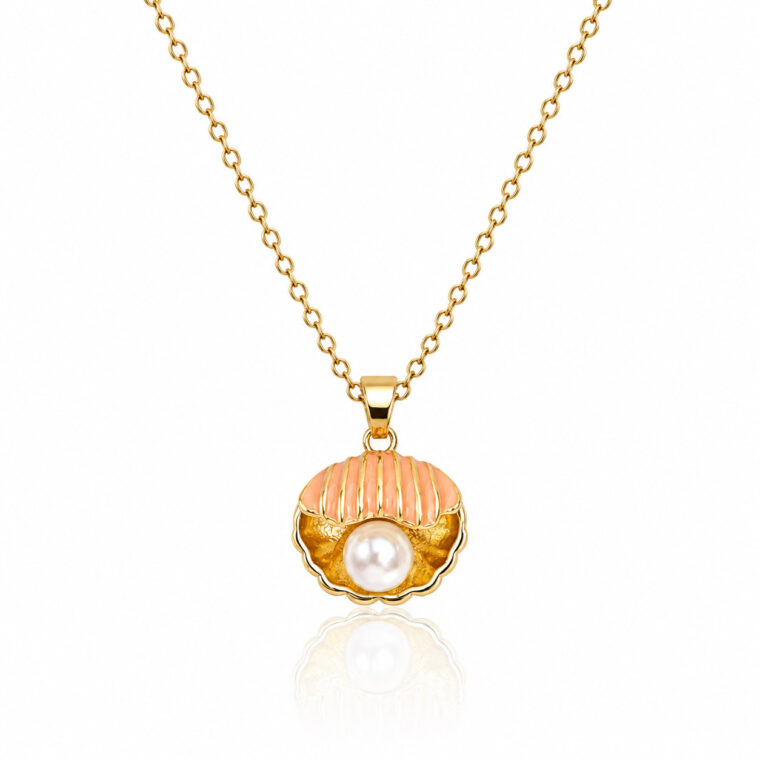 SOFT SALMON OCEAN PEARL PENDANT