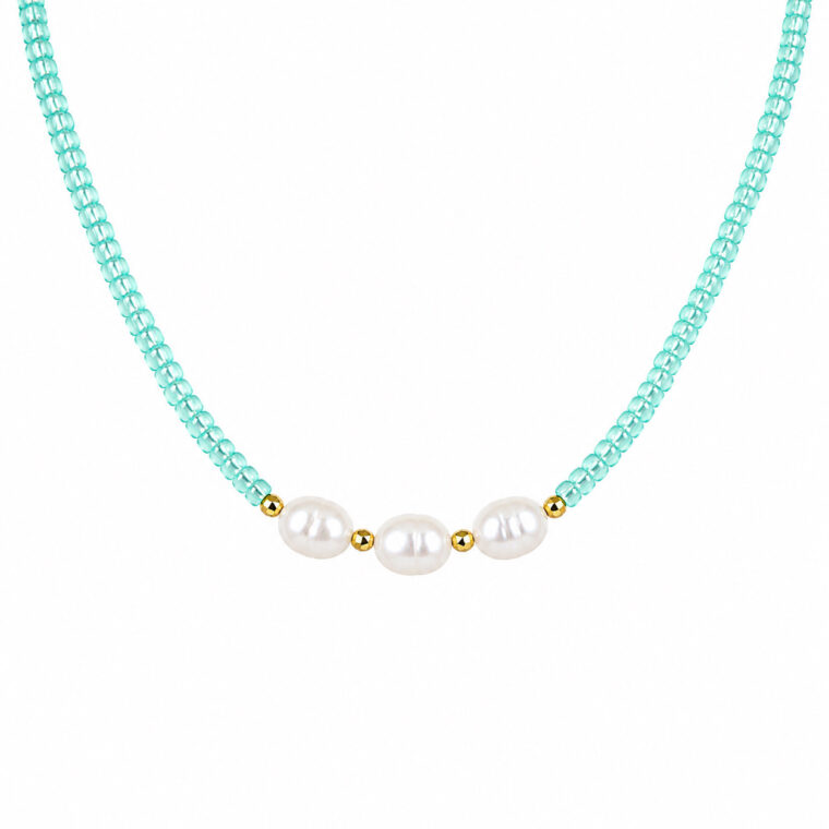 AQUA PEARL NECKLACE